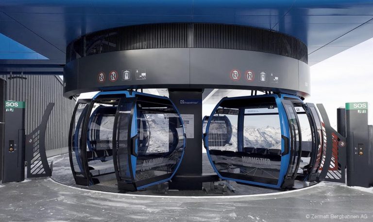 Autonome Seilbahn-Station in Zermatt