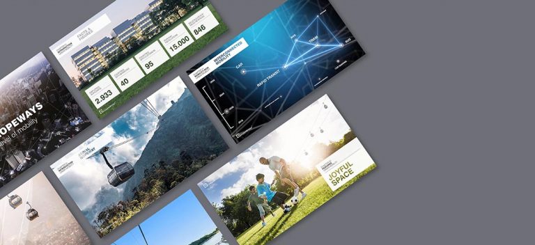 Layout-Design einer Powerpoint Firmen-Präsentation