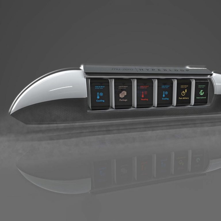 Ladung in Hyperloop Pod für Cargo Transport