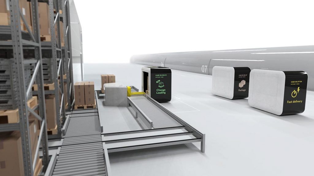 Autonomes Warenlager für Hyperloop Cargo