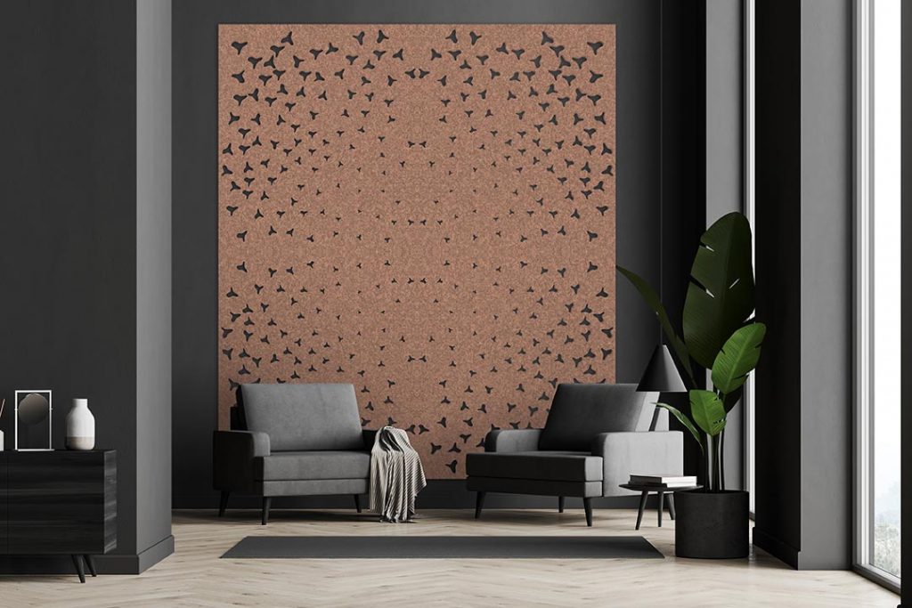 Akustische Designer Wandpaneele aus Vlies. Acoustic wall panels with a high end design.