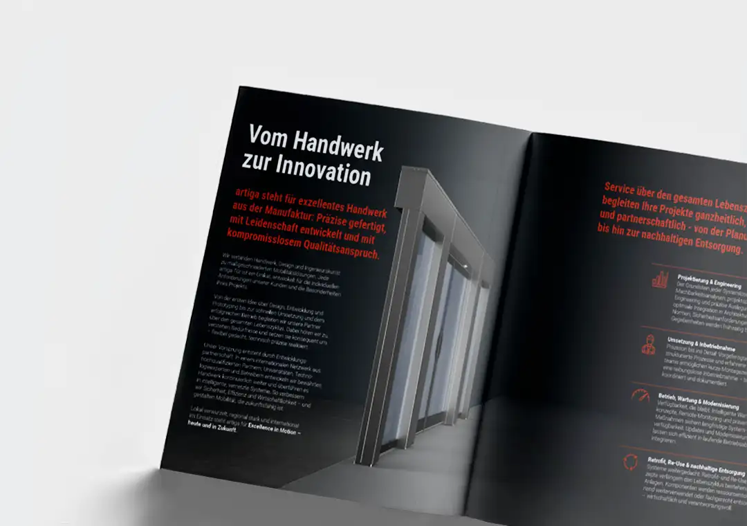 Detailansicht aus der artigaDoors Broschüre