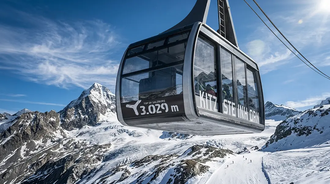 Produktdesign einer Seilbahnkabine in Kitzsteinhorn von Doppelmayr