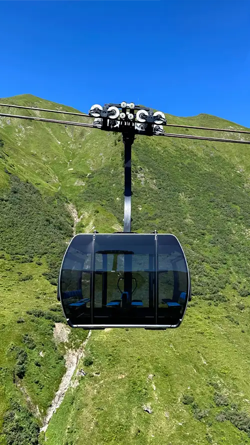 Seilbahn-Kabine Atria der 3K K-onnection in Kitzsteinhorn